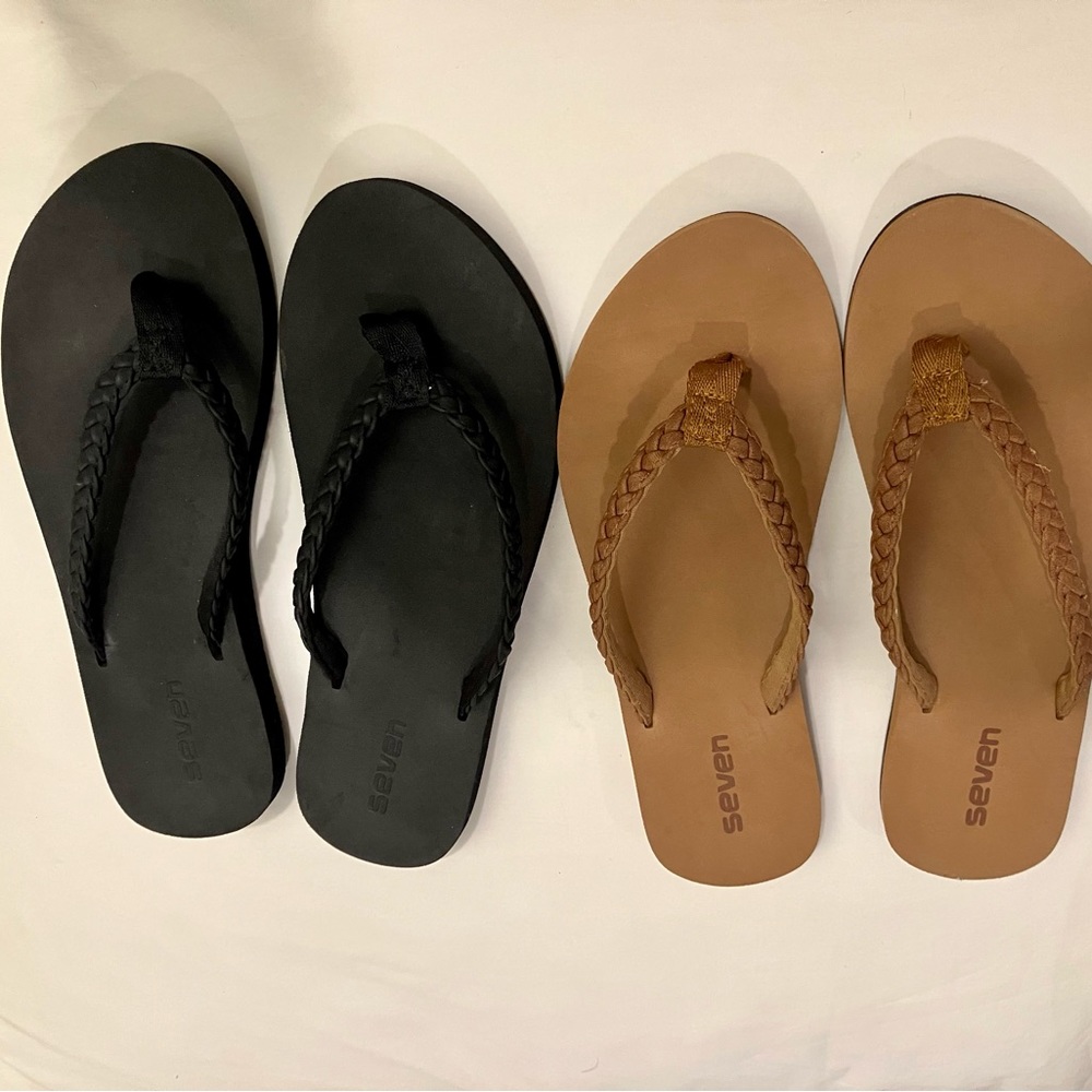 Two pairs of flip flops